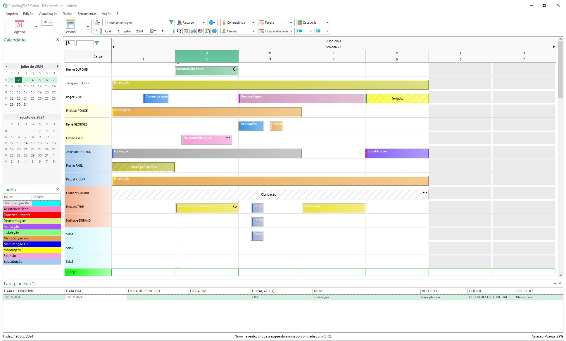 Adapt the drawing space on the schedule