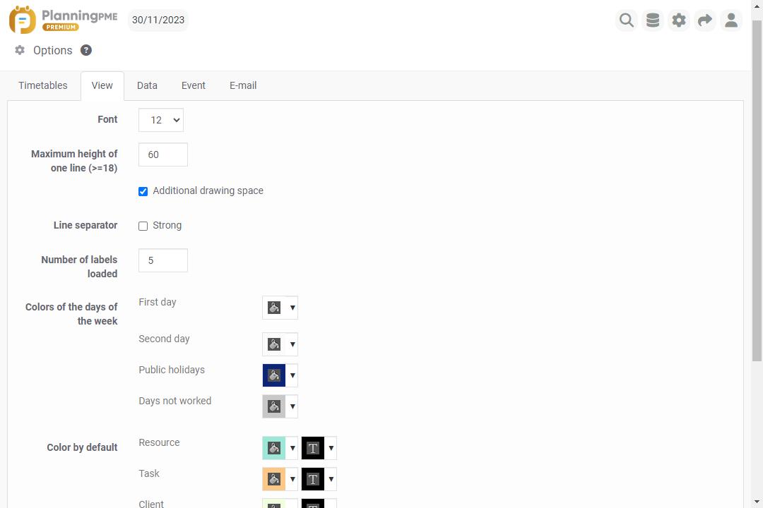 User preferences
