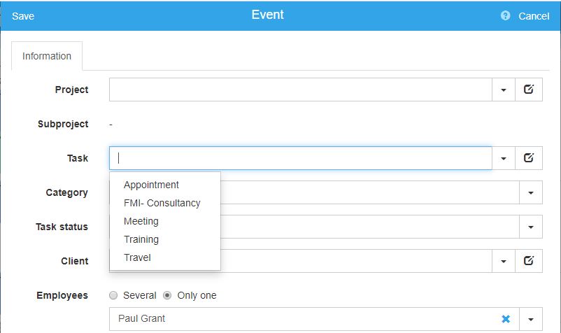 Customizing the tasks list per department