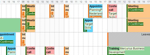 Adapt the drawing space on the schedule