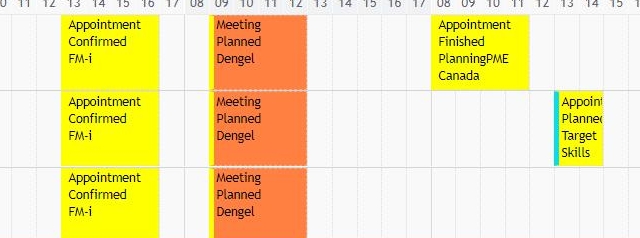 Adapt the drawing space on the schedule
