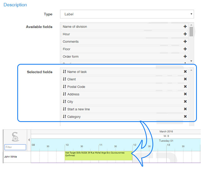 Description scheduling event
