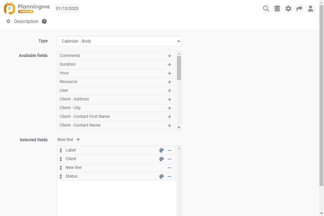 Selecting fields to be synchronized