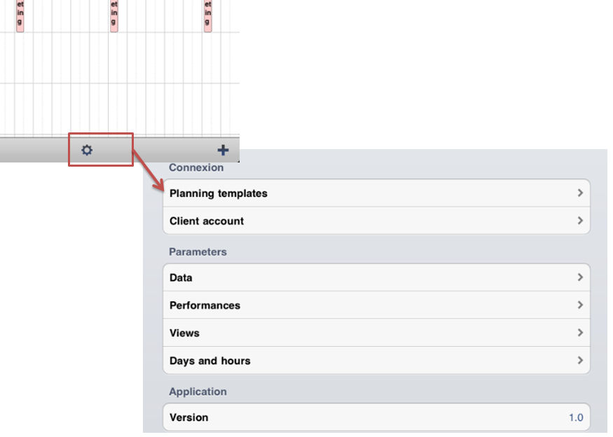 schedule settings window