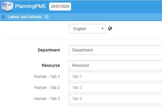 Customize labels and formats