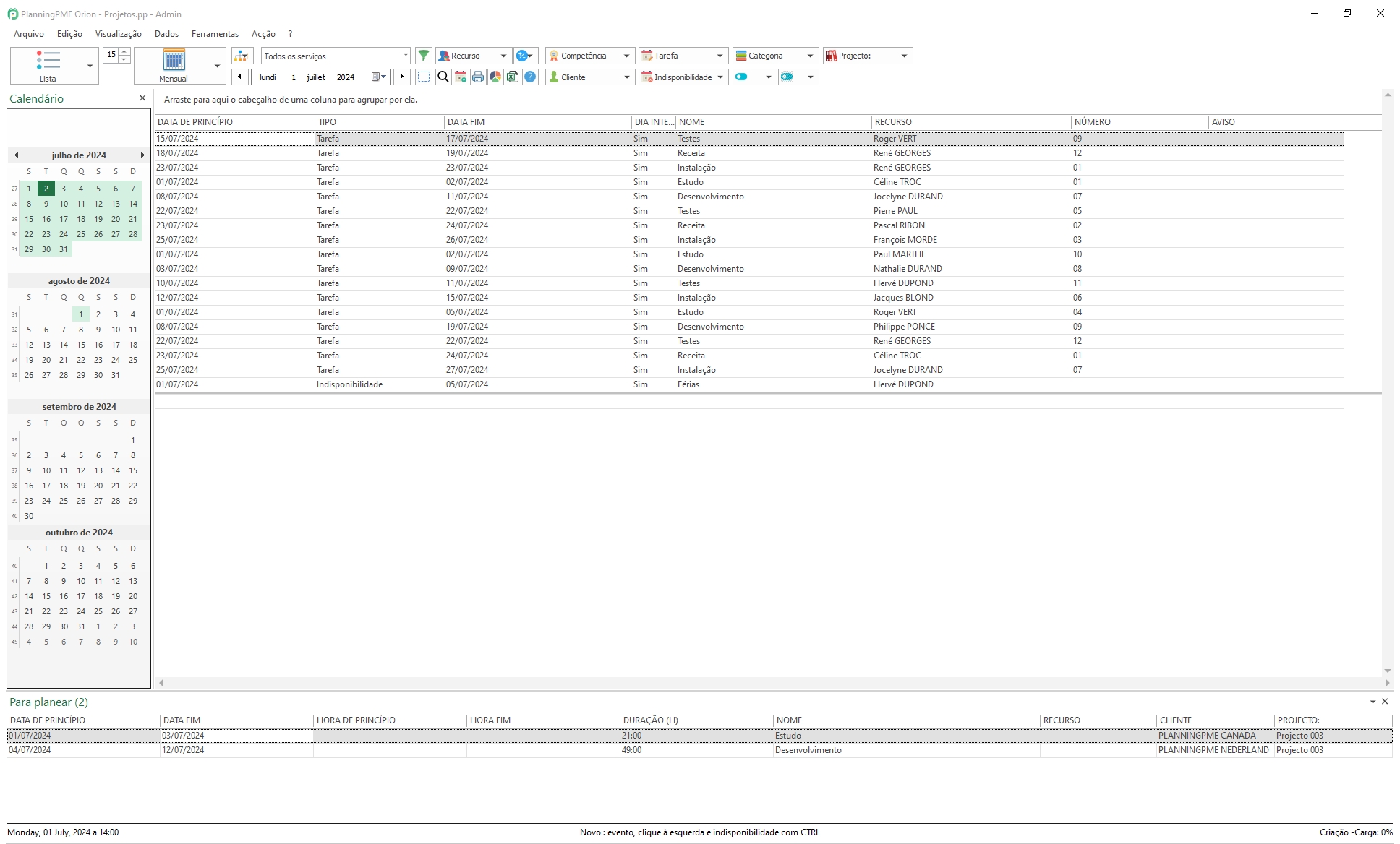 on the project: PlanningPME