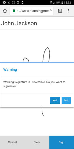 validated signature validated signature